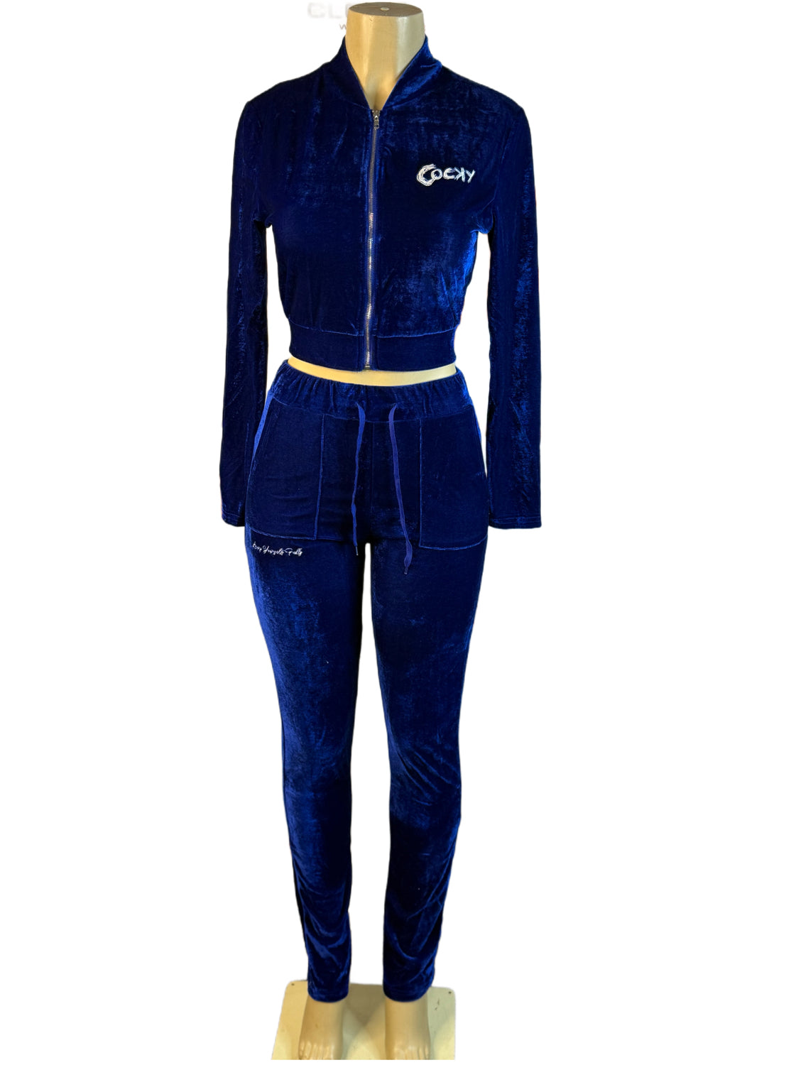 CROP TOP-MELT DOWN VELVET SET