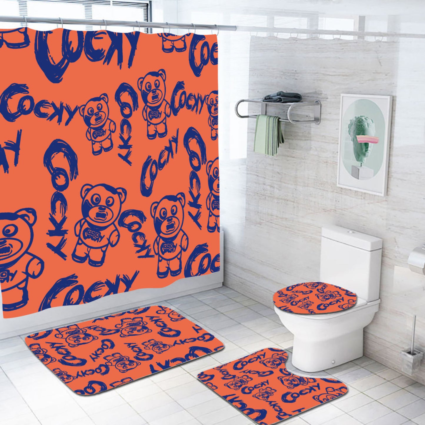 COCKY BEDDING AND BATHROOM SET (PRE ORDER ONLY)