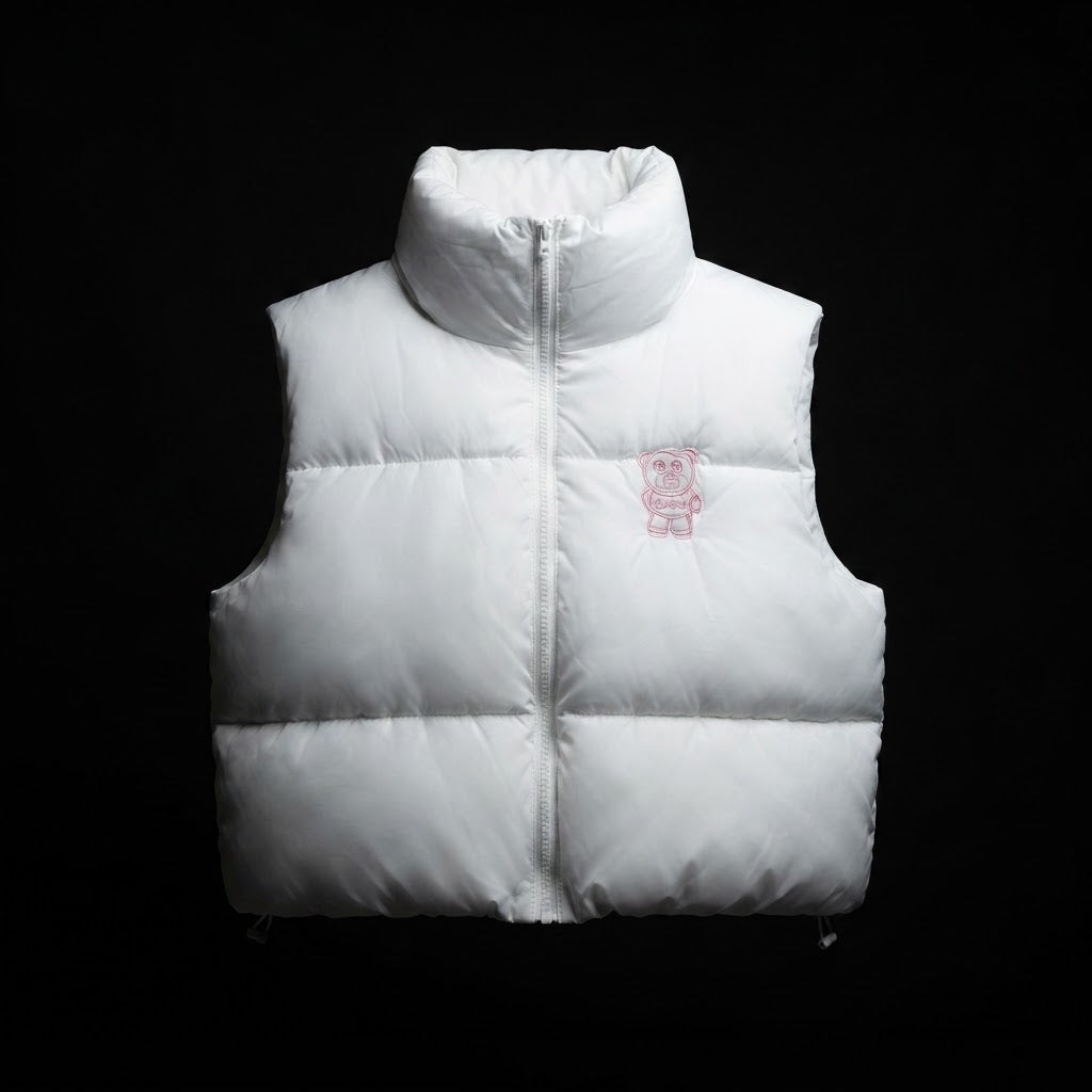 ON THE EDGE CROPPED BUBBLE VEST