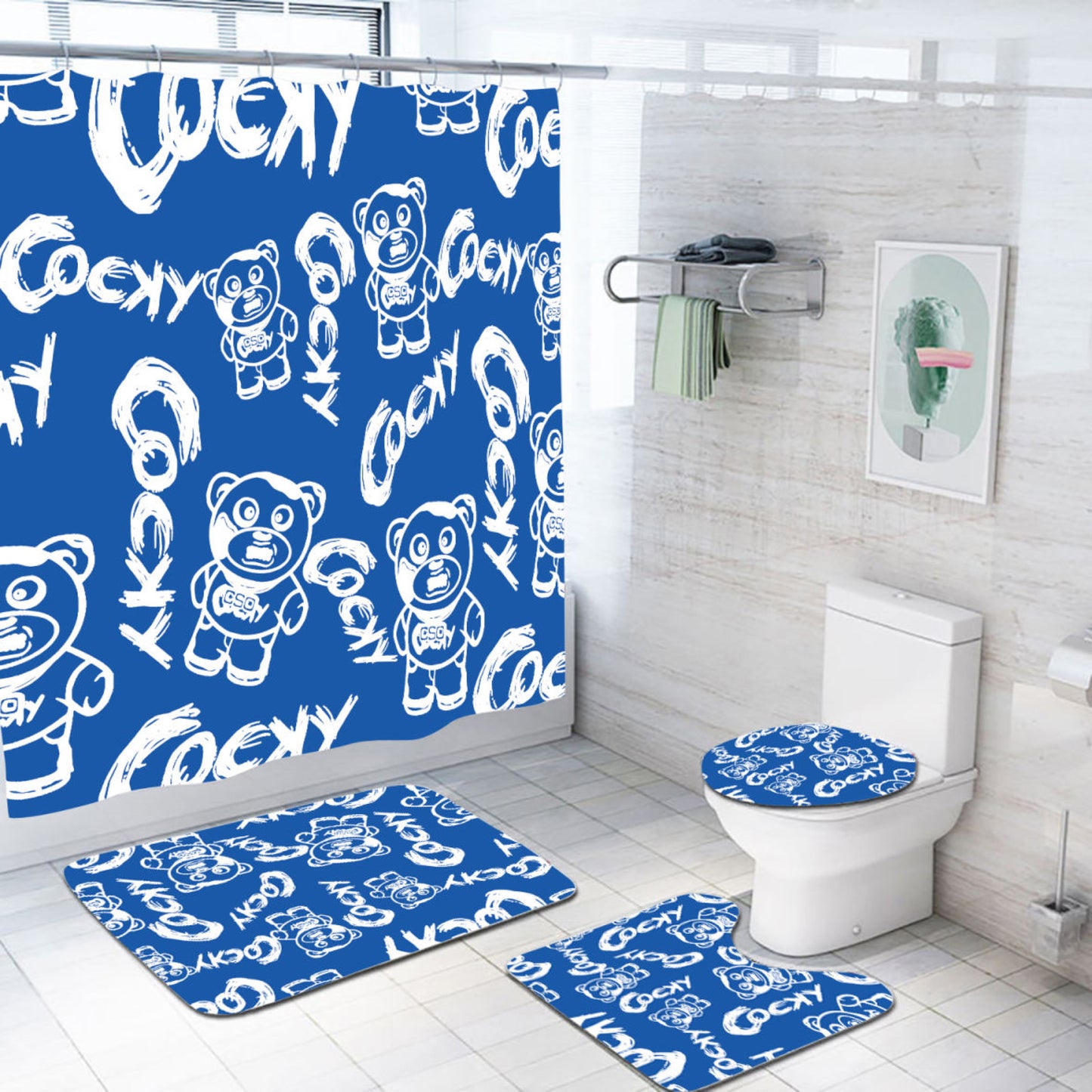 COCKY BEDDING AND BATHROOM SET (PRE ORDER ONLY)