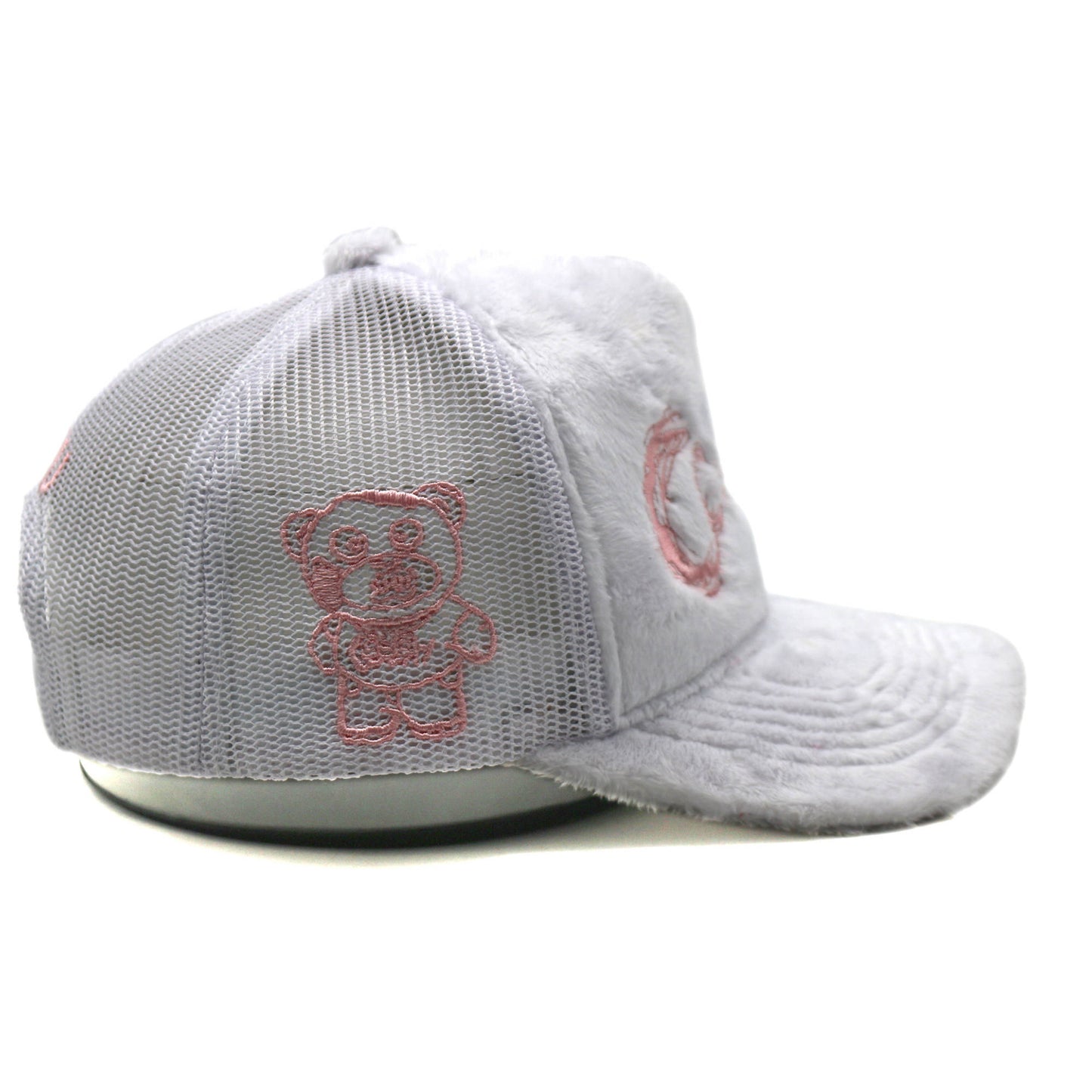 COCKY FUZZY EMBROIDERED TRUCKER HAT